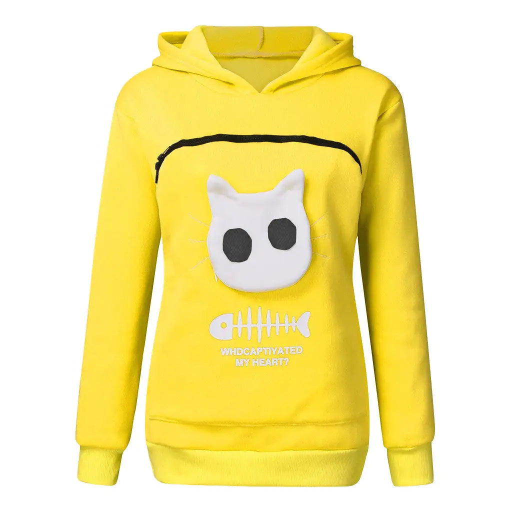 Sudadera con capucha y diseño de bolsillo para mascota y gato