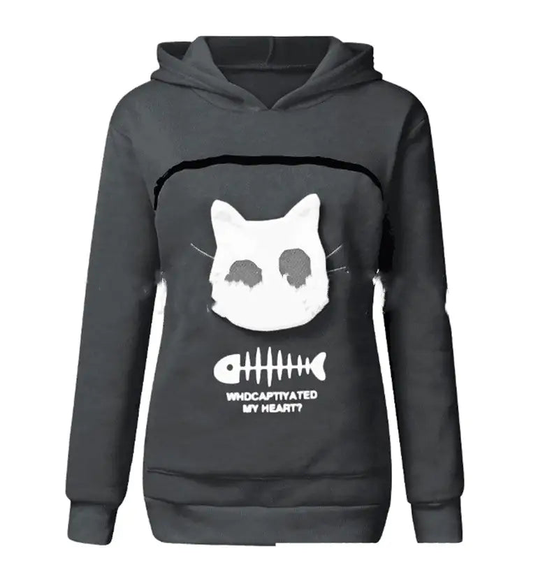 Sudadera con capucha y diseño de bolsillo para mascota y gato