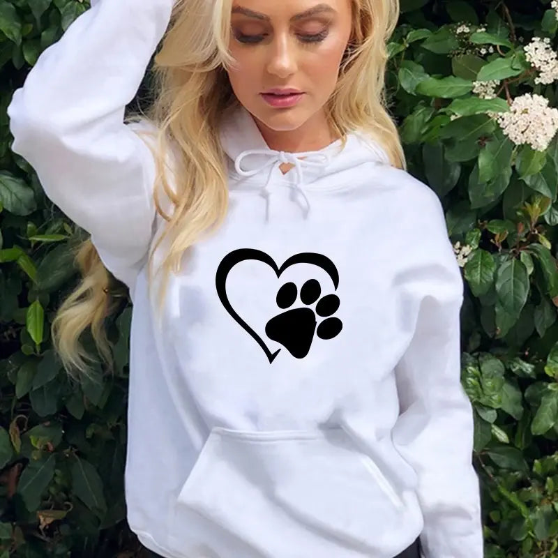 Sudaderas con capucha con estampado en forma de corazón