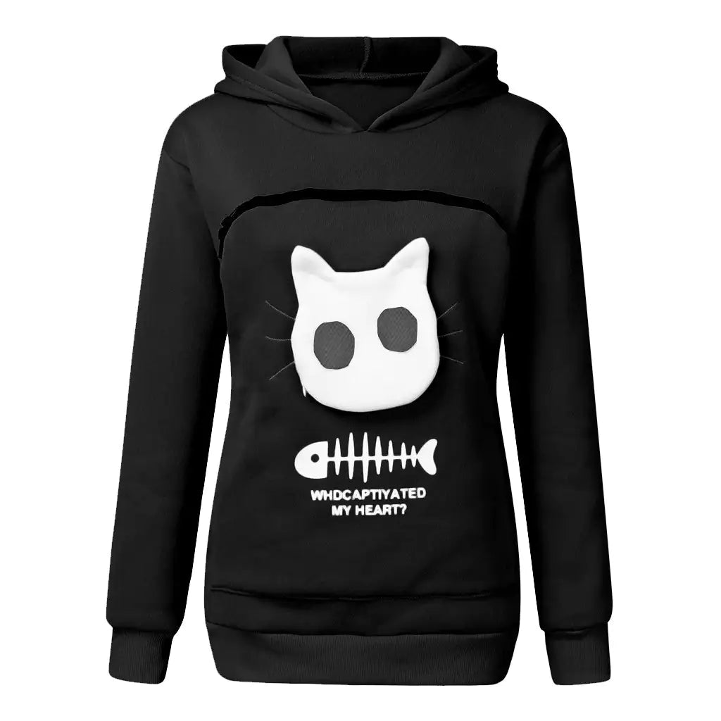 Sudadera con capucha y diseño de bolsillo para mascota y gato