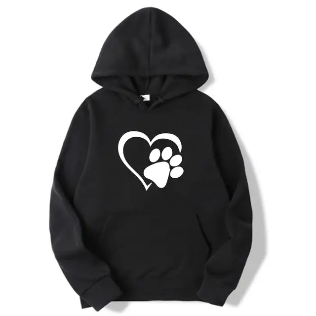 Heart Shape Print Hoodies