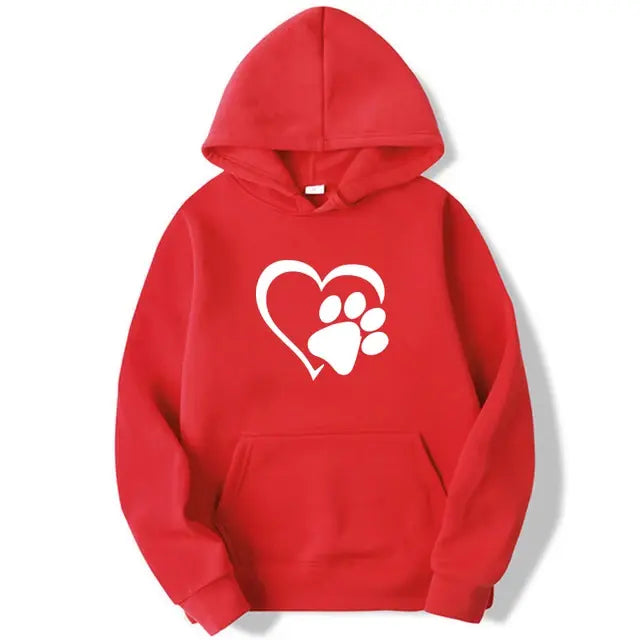 Sudaderas con capucha con estampado en forma de corazón