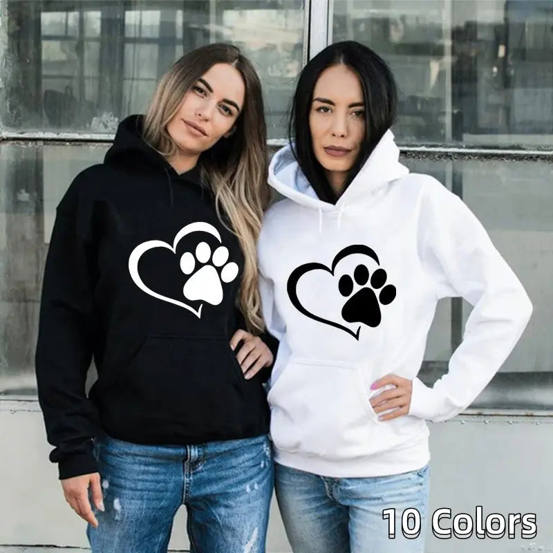 Sudaderas con capucha con estampado en forma de corazón